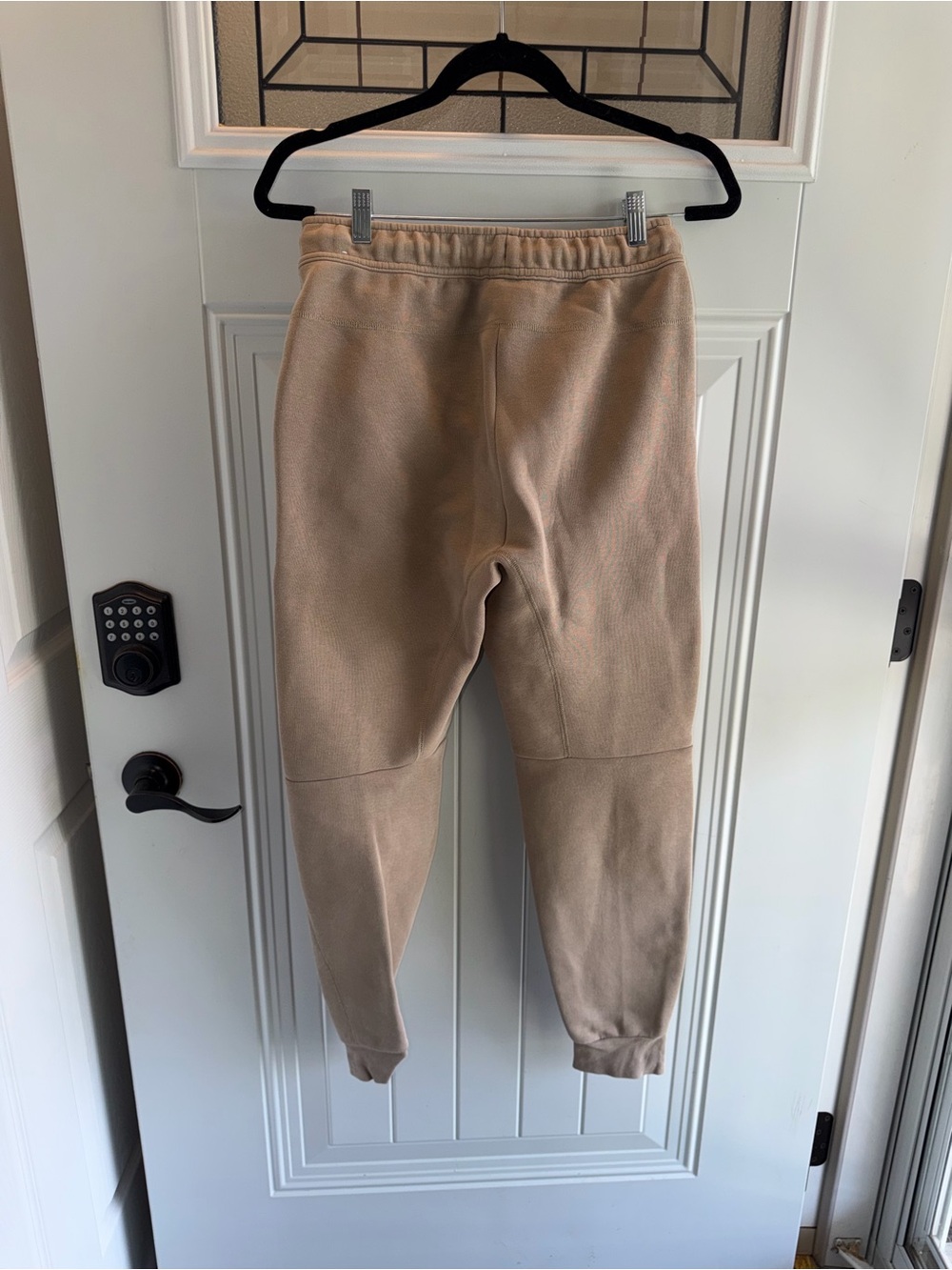 Nike Tan Sweatpants with Red Logo Patch - Picture 4 of 4